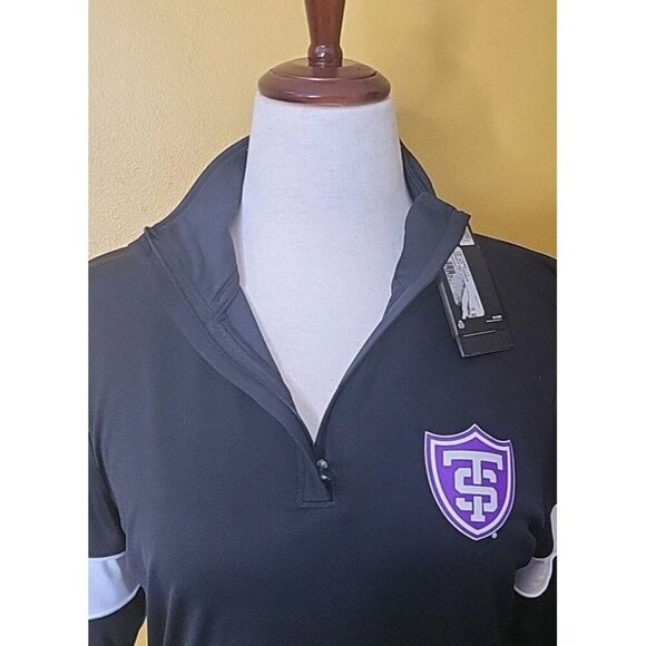 Under Armour University St Thomas Zip Up Black Women Large 1/4 Zip AntiOdor SPF - Picture 8 of 12